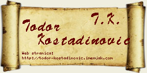 Todor Kostadinović vizit kartica